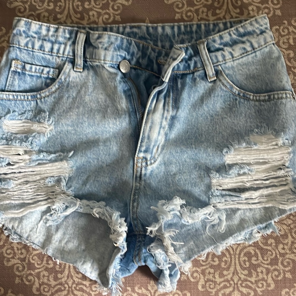 SHEIN Jean shorts with holes